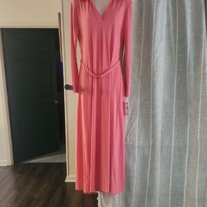 DKNY Coral Long Sleeve Dress